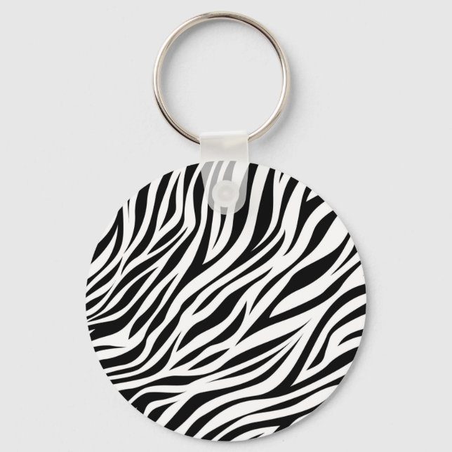 Chaveiro Zebra Animal Skin Impressão Pattern-15391 (Frente)