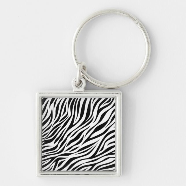 Chaveiro Zebra Animal Skin Impressão Pattern-15391 (Frente)