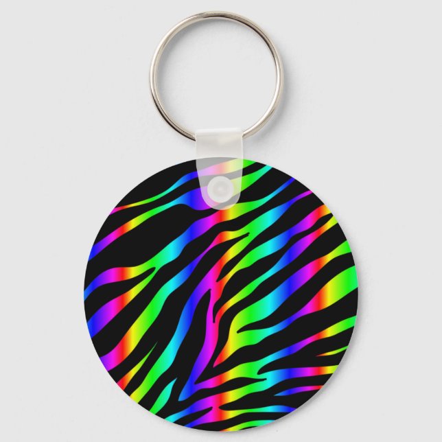Chaveiro zebra arco-íris (Frente)