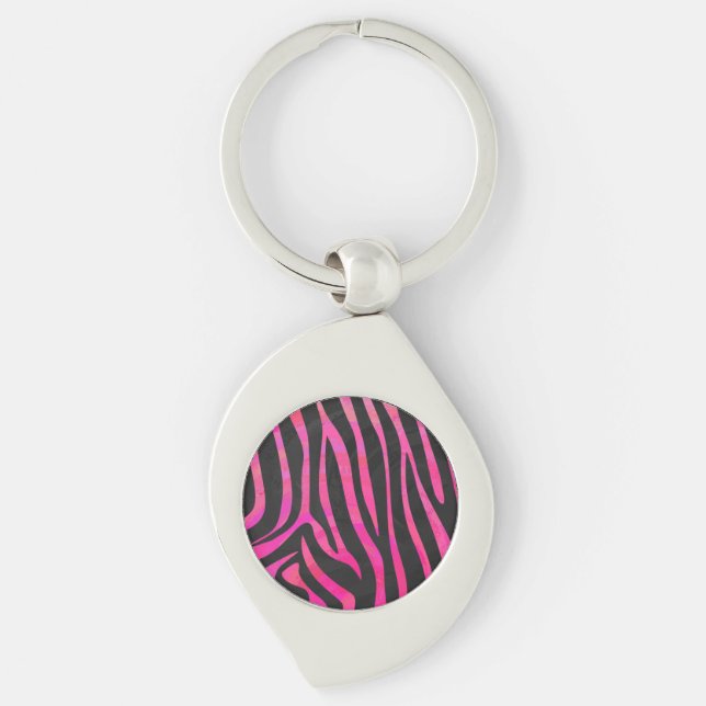Chaveiro Zebra Black e Hot Pink Impressão (Frente)