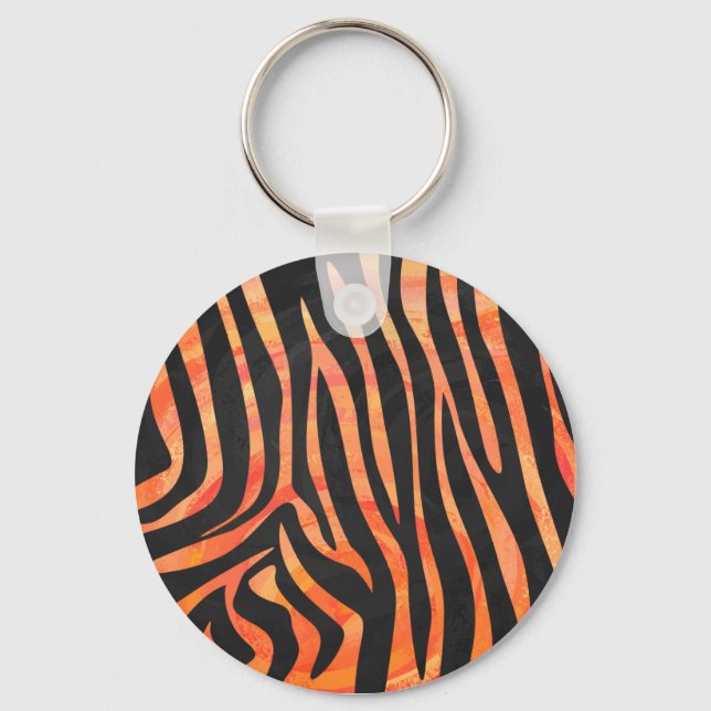 Chaveiro Zebra Black e Orange Impressão (Frente)