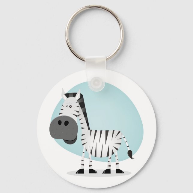 Chaveiro Zebra Cartoon Bonito (Frente)