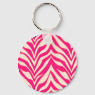 Chaveiro Zebra cor-de-rosa