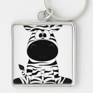 Chaveiro Zebra Cute Animal Stripes Selva Safari Whimsical