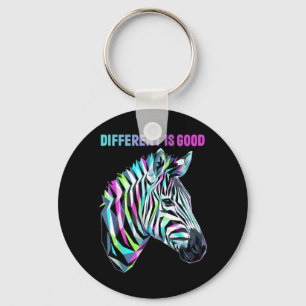 Chaveiro Zebra de Conscientização sobre Doenças Raras Difer