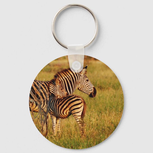 Chaveiro Zebra e fofo - cártaros de animais (Frente)