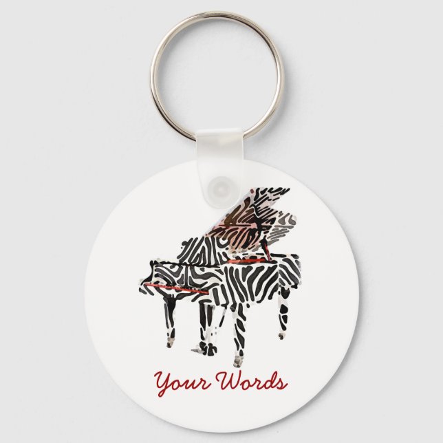 Chaveiro Zebra Grand Piano - (Frente)