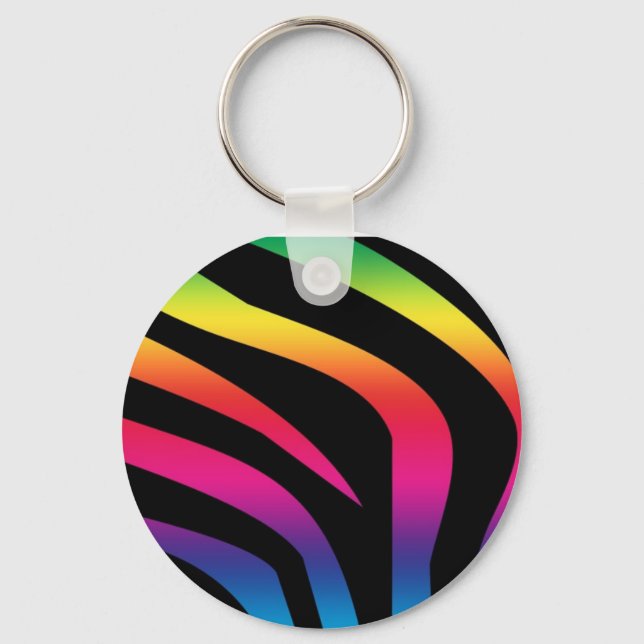 Chaveiro zebra-impressão-arco-íris1 (Frente)