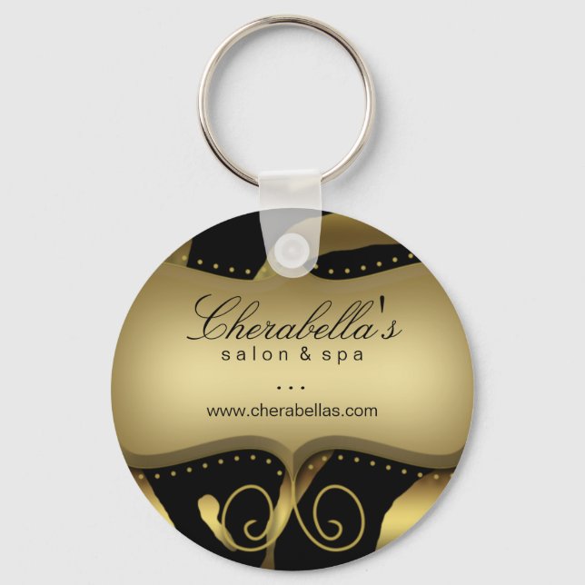 Chaveiro Zebra Key Chain Ouro-presente preto (Frente)