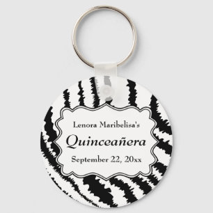 Chaveiro Zebra Print Pattern Quinceanera