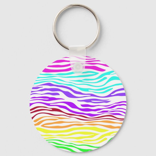 Chaveiro Zebra Stripes coloridas (Frente)