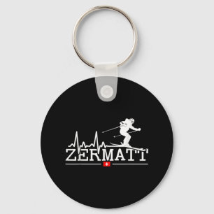 Chaveiro Zermatt Heartbeat Alpino Esqui Suíço Switzer