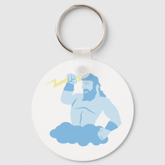 Chaveiro Zeus e Relâmpago (Frente)
