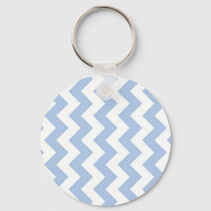 Chaveiro Zigzag claro azul e branco