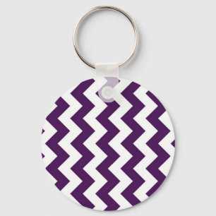 Chaveiro Zigzag púrpura e branca