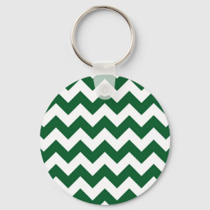 Chaveiro Zigzag verde e branco