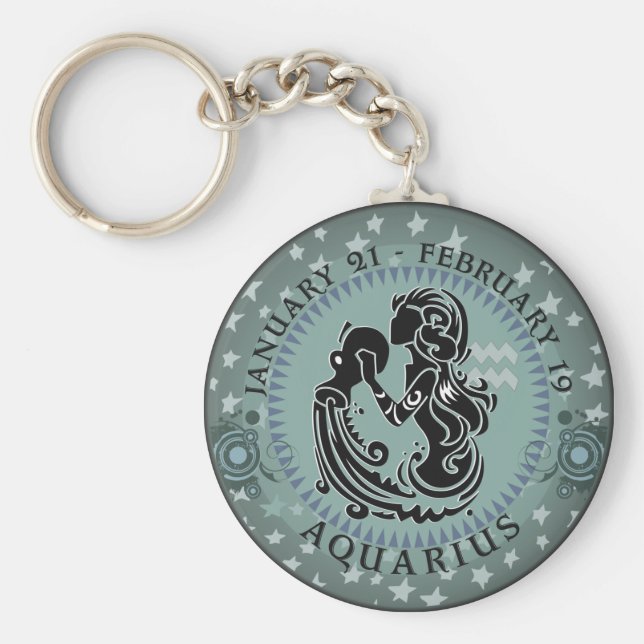 Chaveiro Zodiac Aquarius (Frente)