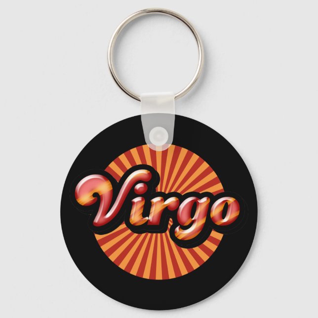 Chaveiro Zodíaco Retro Virgem (Frente)