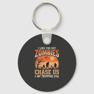 Chaveiro Zombies Engraçados Desenho de Perseguição de Hallo