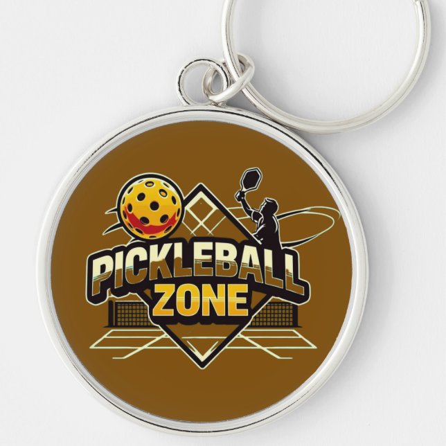 Chaveiro Zona de Pickleball - Perfeito para Jogadores Passi (Frente)