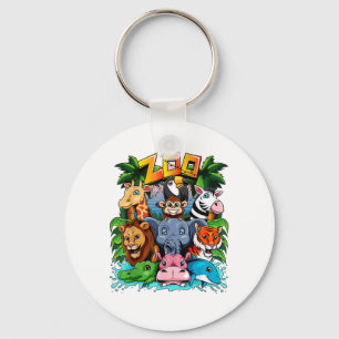 Chaveiro Zoo Animal Camisa Crianças Meninas Professoras Esc