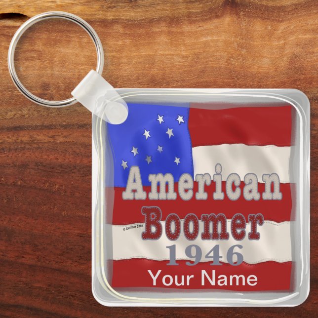 chaveiros de Aniversário do Boomer 1946 (Frente)