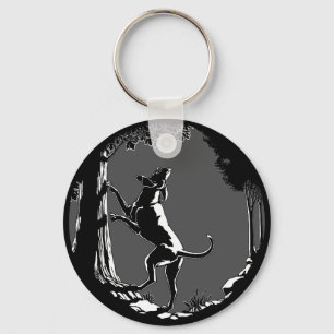 Chaveiros De Arte De Cão Chaveiro Caçando Cães