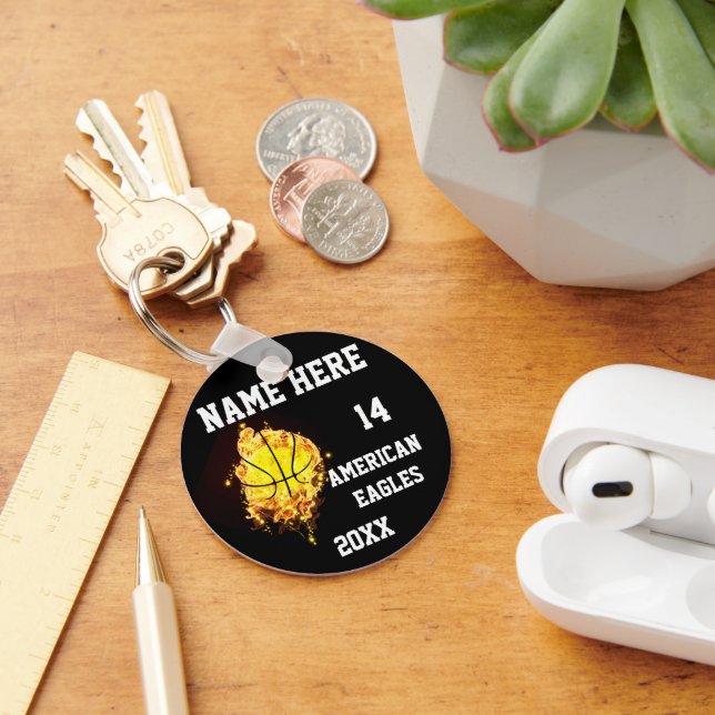 Chaveiros de basquete com Chama (Mesa)
