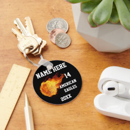 Chaveiros de basquete com nome de jogador