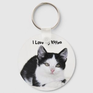 Chaveiros de Kitten Pretos Brancos