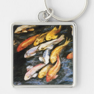 Chaveiros De Pintura De Peixe Koi