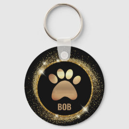 Chaveiros Elegantes Pretos e Dourados Sparkle