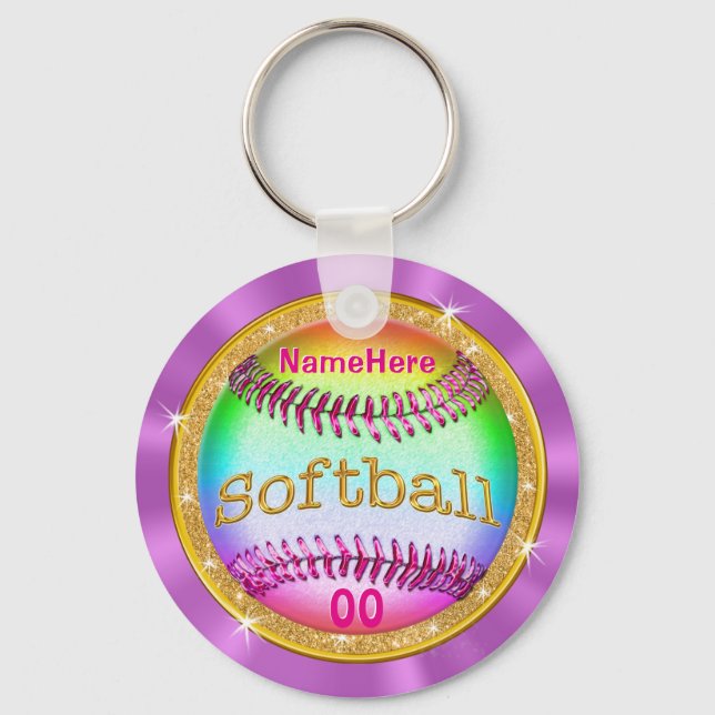 Chaveiros legal PERSONALIZADOS Multicolor Softball (Frente)