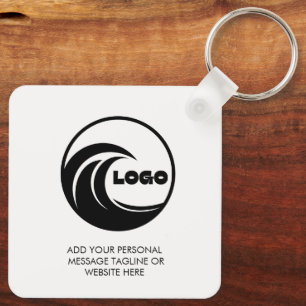 Chaveiros Minimalista branco Design de Logotipo Em