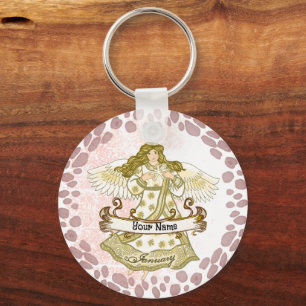 Chaveiros personalizados de aniversário do Anjo