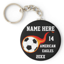 Chaveiros personalizados de bola de futebol