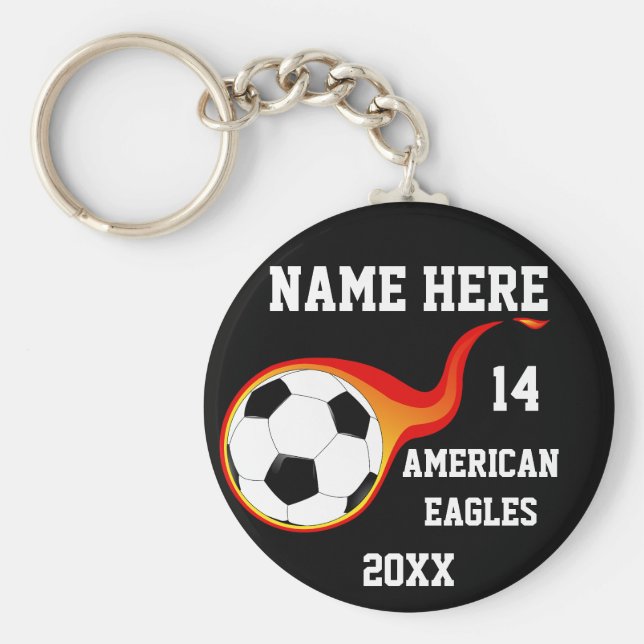 Chaveiros personalizados de bola de futebol (Frente)