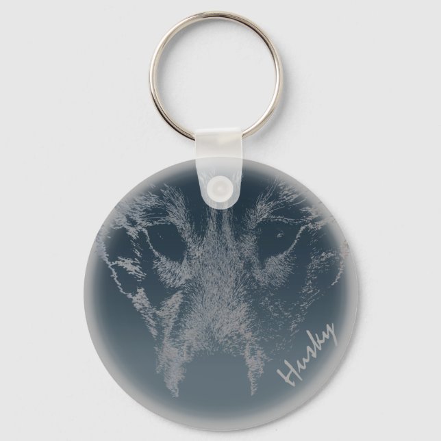 Chaveiros Personalizados De Cão De Lobo Rouco Do C (Frente)