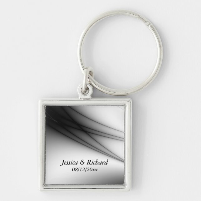 Chaveiros personalizados em preto e branco (Frente)
