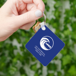 Chaveiros Personalizados Logotipo Empresarial Azul