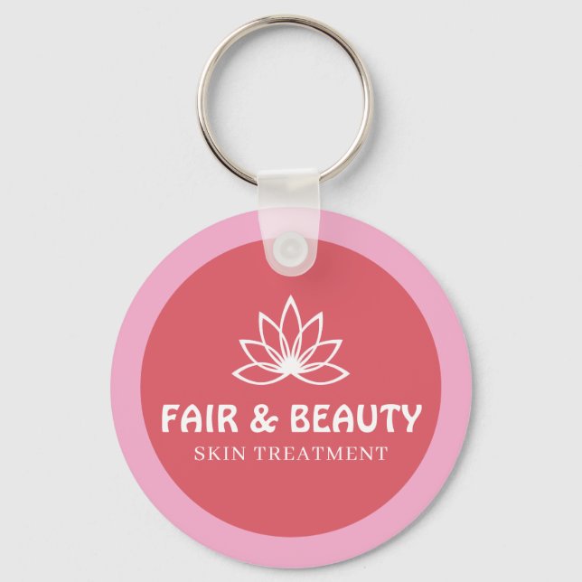 Chaveiros Promocionais Elegantes Rosa Marfim para  (Frente)
