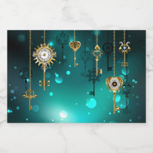 Chaves de Esqueleto Anticas em Fundo Verde