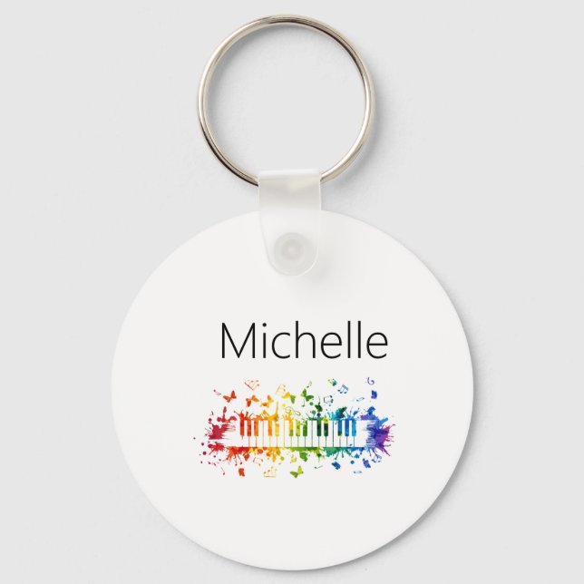 Chaves de piano chaveiro para crianças, pianistas  (Frente)