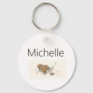 Chaves de piano chaveiro para crianças, pianistas 