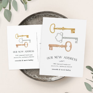 Chaves de Vintage Anúncio de mudança