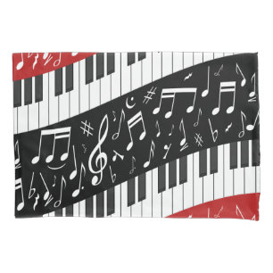 Chaves do piano da curva e notas musicais