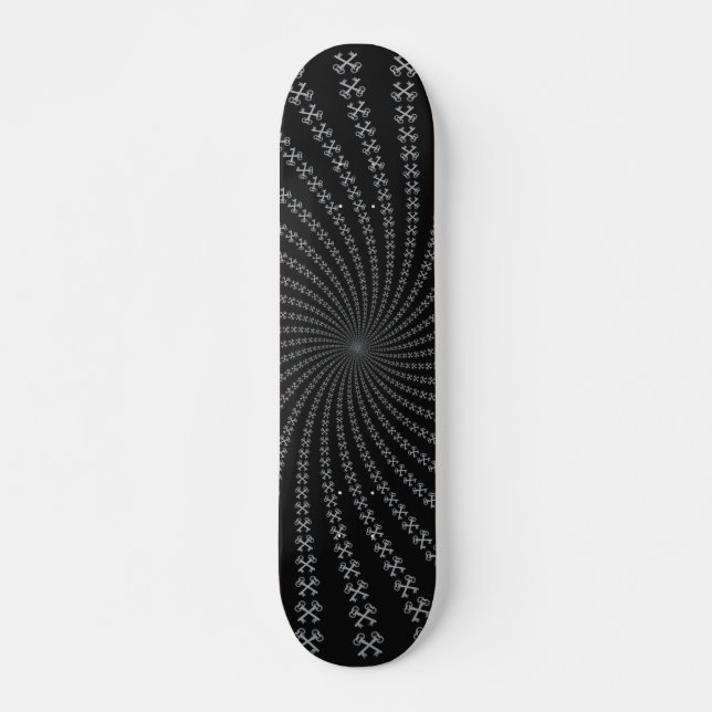 Chaves Esqueleto Espiral: Skateboard Personalizado (Frente)