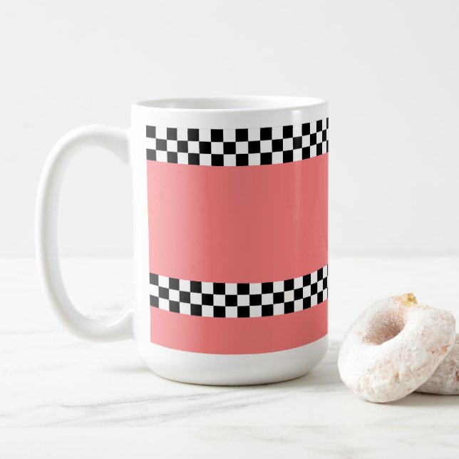 Checker 🌸 caneca de café 15oz (Com Donut)