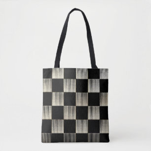 Checkerboard Texted Art Bolsa
