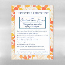 Checklist para check-out do logotipo de férias da 